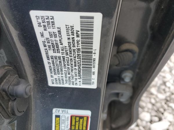2012 HONDA CRV EX
