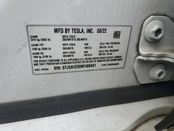 2022 TESLA MODEL S