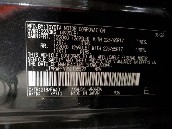 2022 TOYOTA RAV4