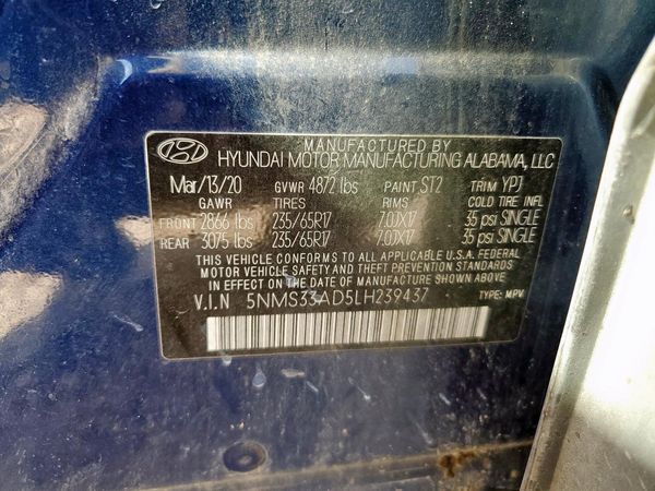2020 HYUNDAI SANTA FE SEL