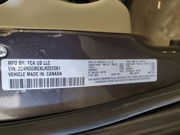2020 DODGE GRAND CARAVAN SE