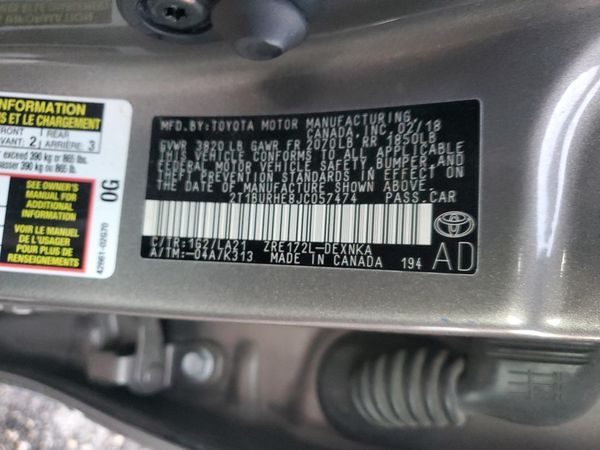 2018 TOYOTA COROLLA