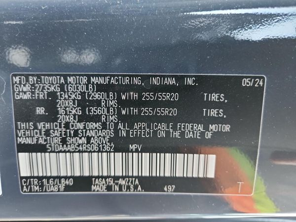 2024 TOYOTA GRAND HIGHLANDER