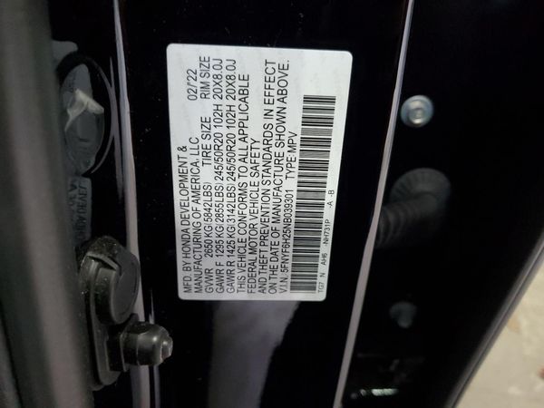 2022 HONDA PILOT SE