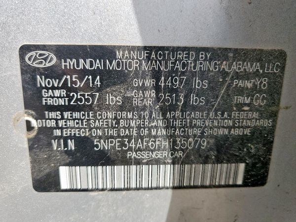 2015 HYUNDAI SONATA