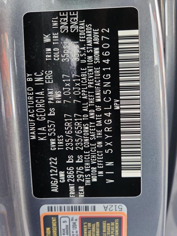 2022 KIA SORENTO