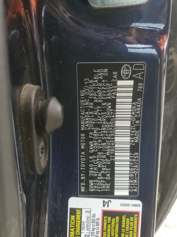 2013 TOYOTA COROLLA
