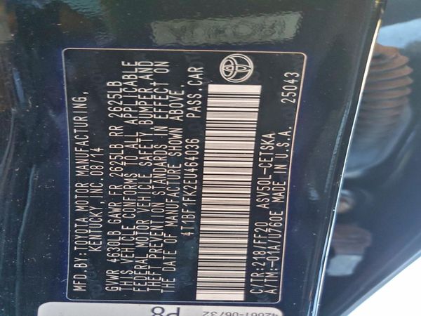 2014 TOYOTA CAMRY