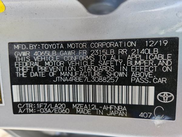 2020 TOYOTA COROLLA XSE MT