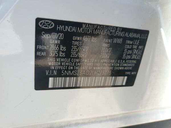 2020 HYUNDAI SANTA FE SE