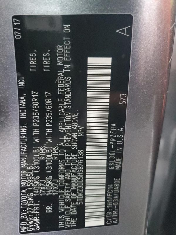 2017 TOYOTA SIENNA