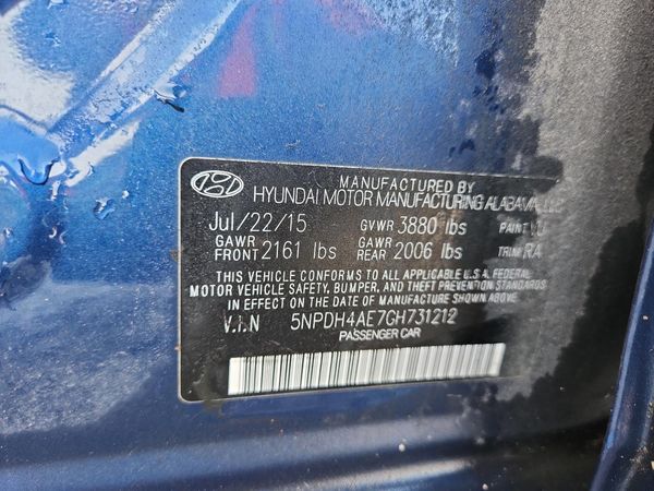 2016 HYUNDAI ELANTRA
