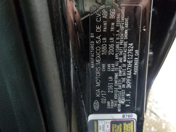 2017 KIA FORTE