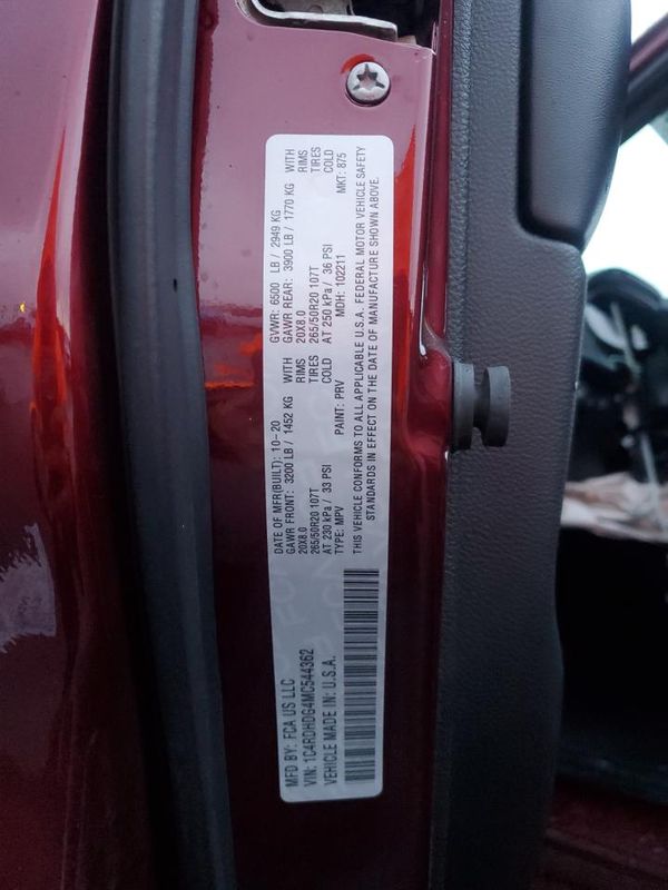 2021 DODGE DURANGO GT RWD