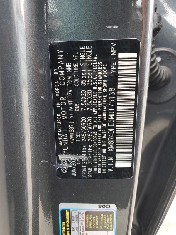 2021 HYUNDAI PALISADE SEL w/ Premium Pkg
