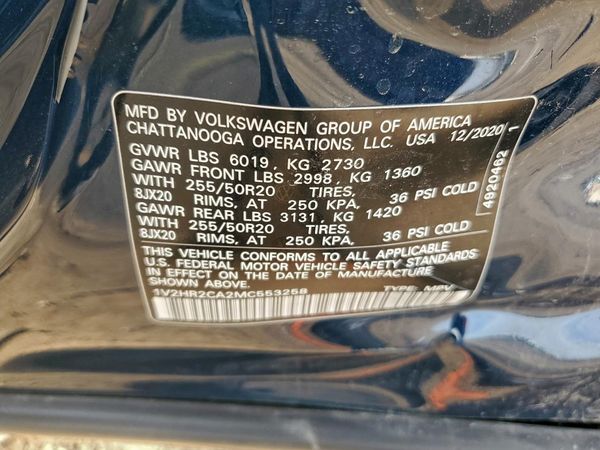 2021 VOLKSWAGEN ATLAS 4Motion SE w/ Tech