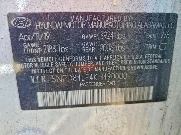 2019 HYUNDAI ELANTRA