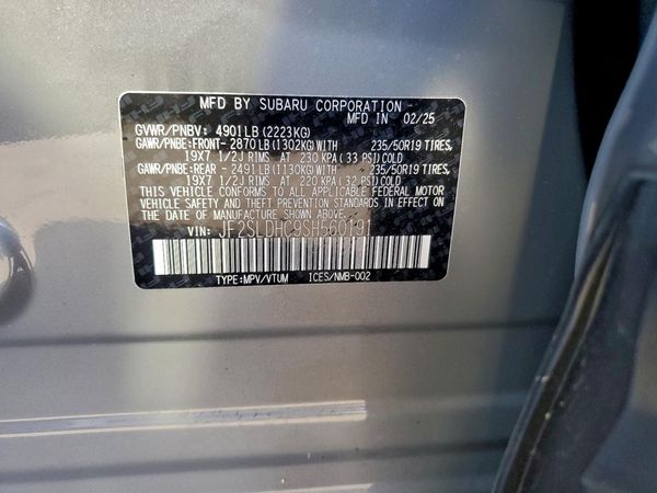 2025 SUBARU FORESTER