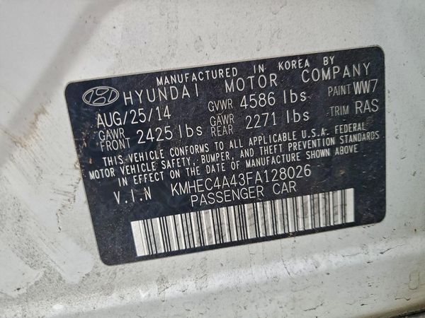 2015 HYUNDAI SONATA