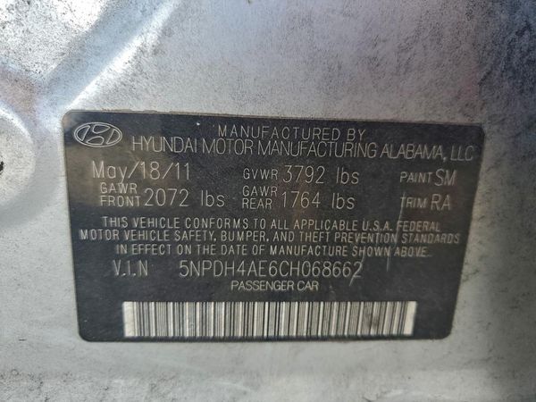 2012 HYUNDAI ELANTRA