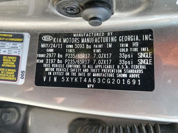2012 KIA SORENTO GL(Middle-low grade)