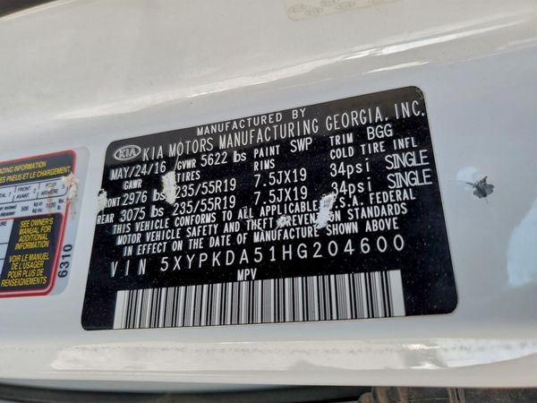 2017 KIA SORENTO SX, SX Limited