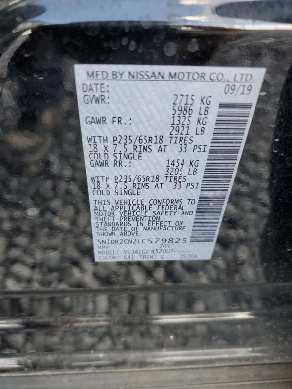 2020 NISSAN PATHFINDER SL