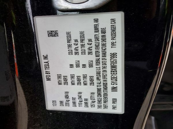 2021 TESLA MODEL 3