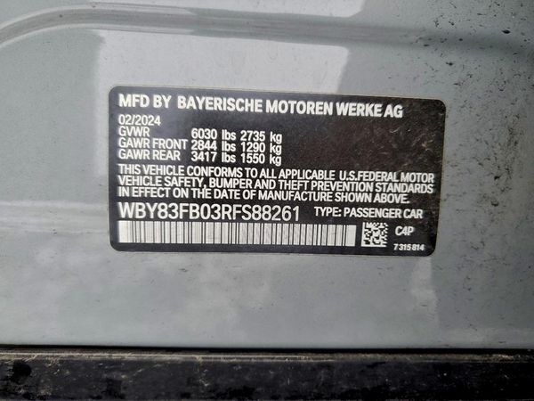 2024 BMW I4 XDRIVE xDrive40 — VINS