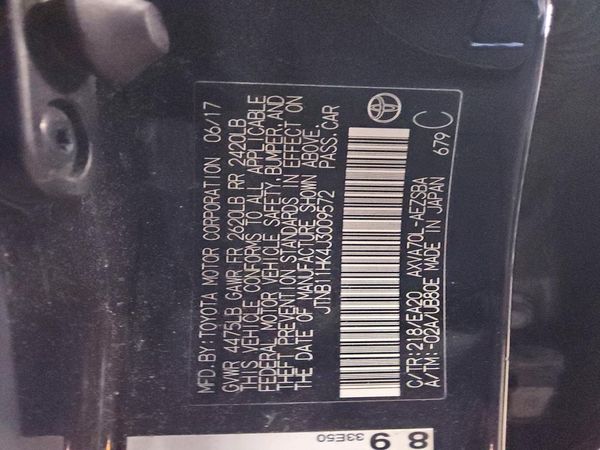 2018 TOYOTA CAMRY LE/SE/XLE/XSE