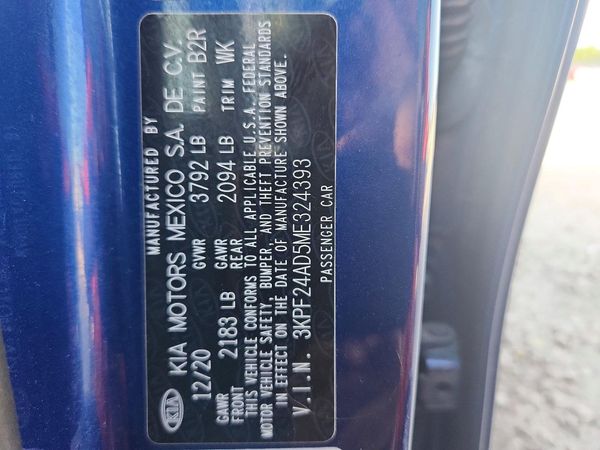 2021 KIA FORTE FE, LXS