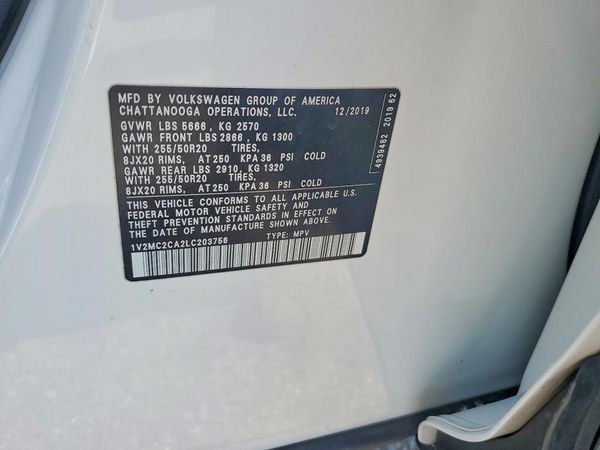 2020 VOLKSWAGEN ATLAS CROSS SPORT 4Motion SEL