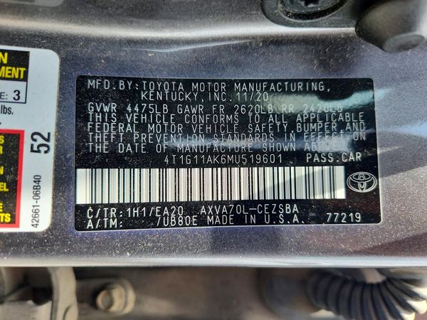 2021 TOYOTA CAMRY
