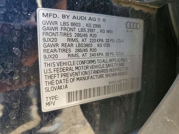 2017 AUDI Q7 quattro Premium Plus