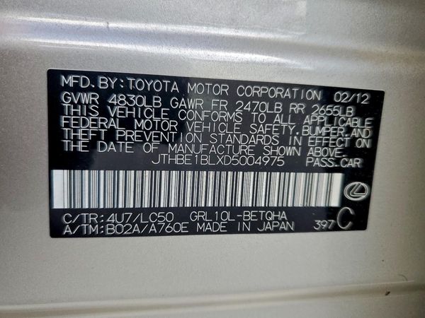 2013 LEXUS GS 350 — VINS