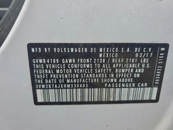 2017 VOLKSWAGEN JETTA