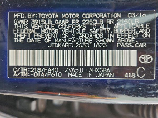 2016 TOYOTA PRIUS