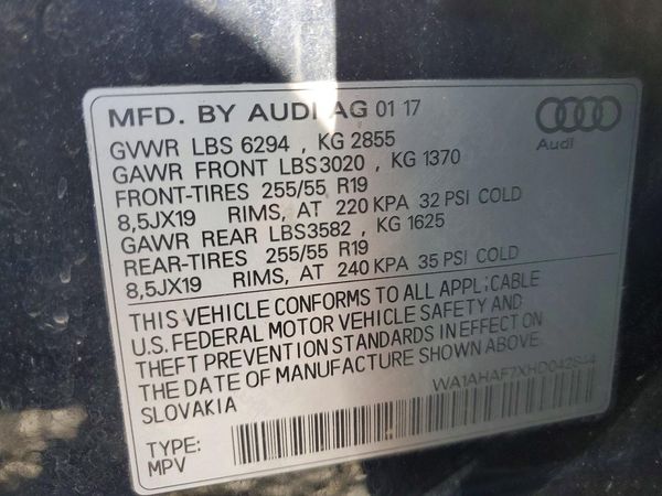 2017 AUDI Q7 quattro Premium