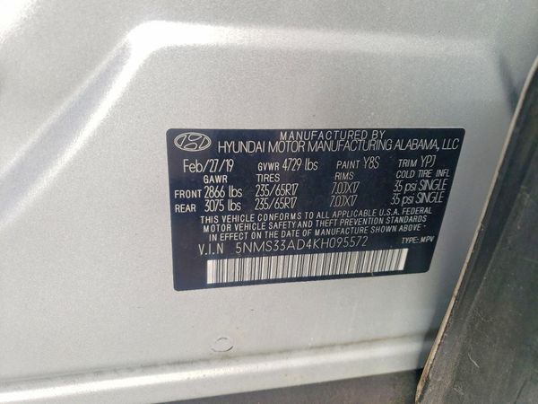 2019 HYUNDAI SANTA FE