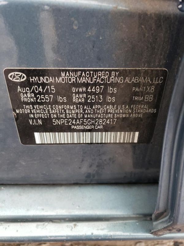 2016 HYUNDAI SONATA