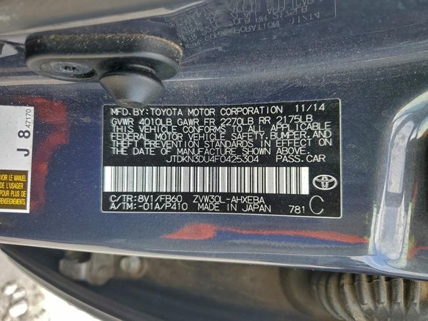 2015 TOYOTA PRIUS