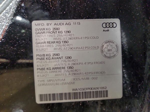 2014 AUDI SQ5 Premium Plus — VINS