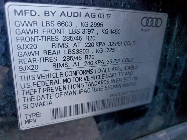 2017 AUDI Q7 quattro Premium Plus