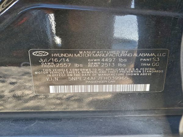 2015 HYUNDAI SONATA