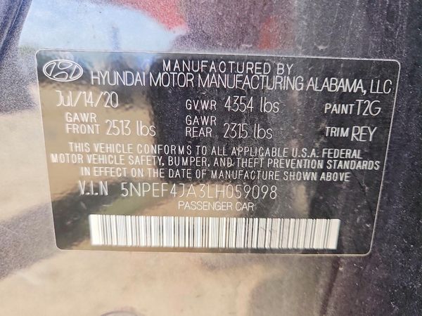 2020 HYUNDAI SONATA