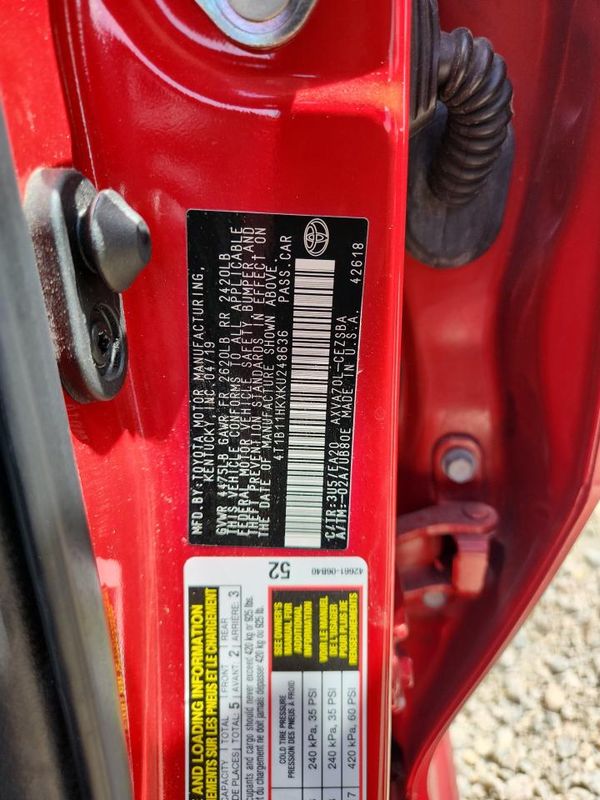 2019 TOYOTA CAMRY L/LE/SE/XLE