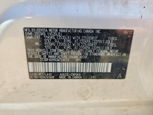 2012 TOYOTA RAV4 High