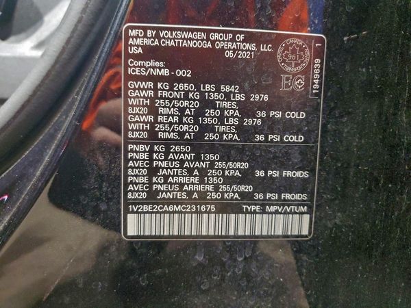 2021 VOLKSWAGEN ATLAS CROSS SPORT 4Motion SEL