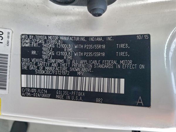 2015 TOYOTA SIENNA