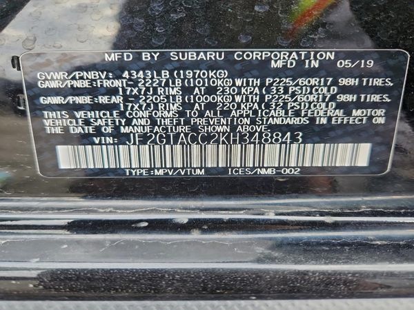2019 SUBARU CROSSTREK